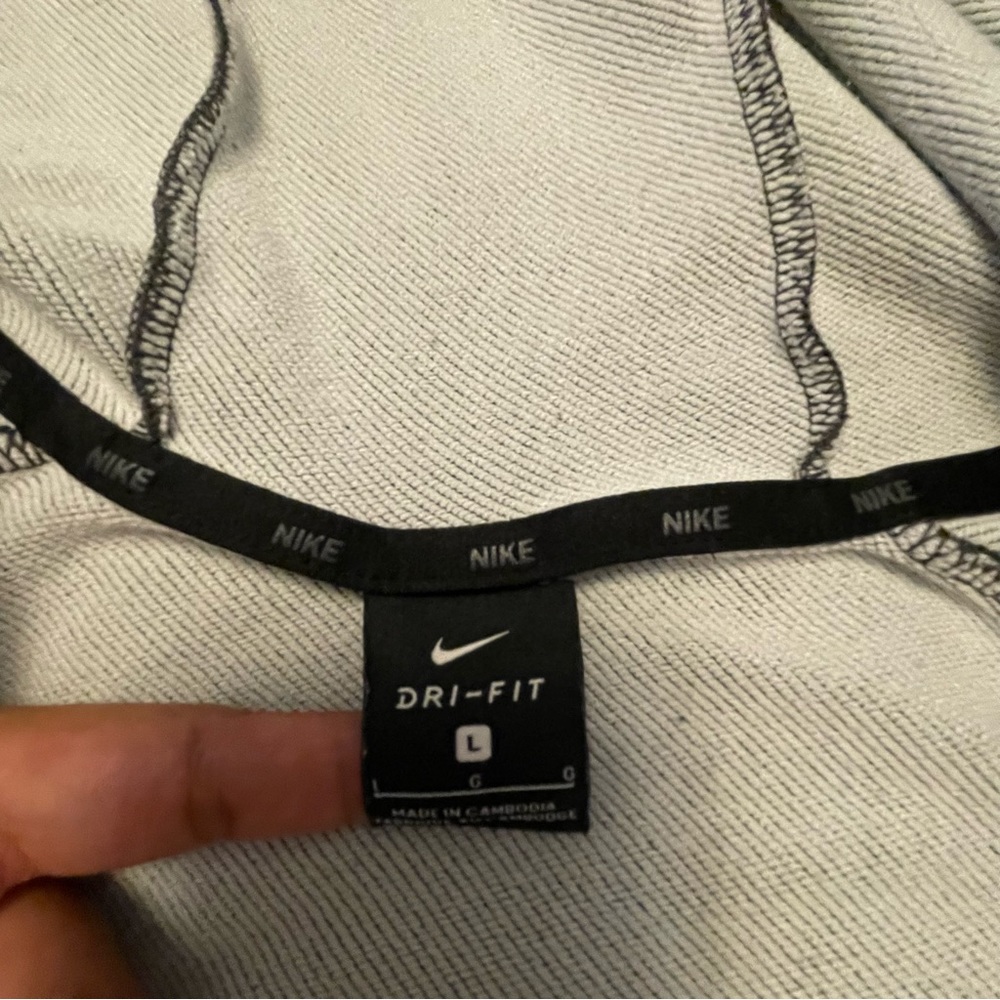 Nike Dri Fit Full Zip Hoodie Gray Men’s Size Large Athletic Drawstring Casual - Picture 3 of 14